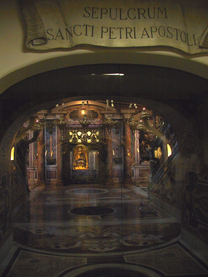834-1750 - Vatican - Basilica S. Pietro - St. Peter's Sepulchre below Papal Altar