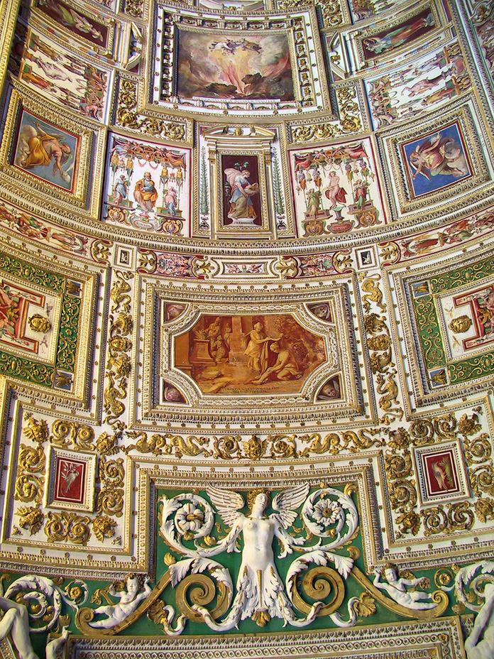 856-1810 - Vatican Museums - carved & painted ceiling